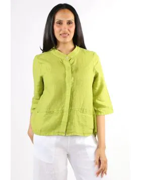 Blueberry Heritage Shirt In Kiwi