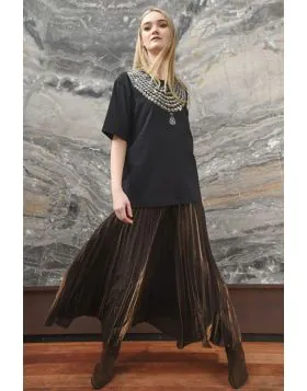 Curate Forever Long Skirt In Brown