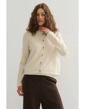 Cashmerism Easy Days Cardigan In Cream
