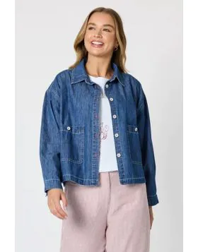 Threadz Crop Denim Jacket