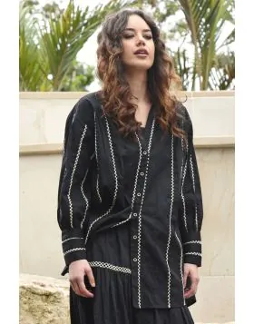 Curate Stop The Press Shirt In Black