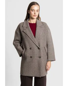 Fields Herringbone Jacket In Bronze