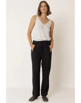Indi and Cold Fluid Wide Leg Pants In Black