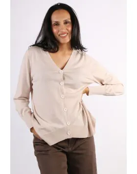 Foil Good Odds Cardigan In Pearl