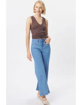 Kireina Freya Cord Mid Blue Jean In Blue