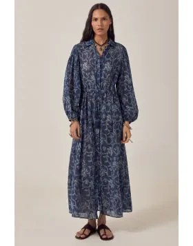 Maison Hotel Freya Indigo Dress In Navy
