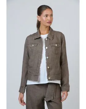 Naturals Double Pocket Jacket In Cigar