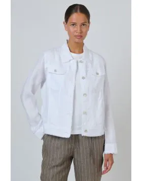 Naturals Double Pocket Jacket In White