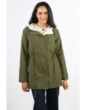 Gordon Smith Highland Hooded Reversible Jacket In Khaki