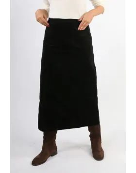 Humidity Va Va Velour Skirt In Black