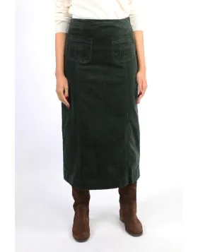 Humidity Va Va Velour Skirt In Pine