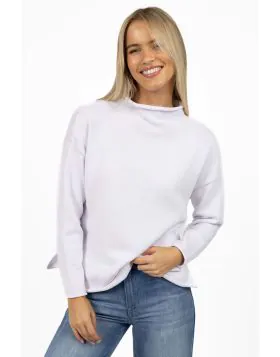 The Divine Jumper is a lightweight, go to knit for everyday comfort and casual style. Crafted from 100% cotton, this piece features a softly rolled funnel neck, side splits and curved hem that give it a flattering, effortless shape. A great base for layer