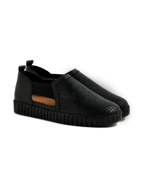 Every wardrobe needs a pair of funky leather sneakers. HABIKI by Django and Juliette has a slip on style with punch sided leather and elastic sides. It is a trendy style that will take you straight into the weekend.
