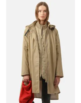 Ilse Jacobsen A Line Raincoat In Incense