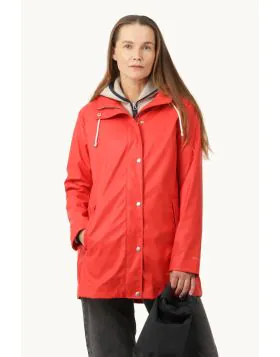 Ilse Jacobsen Classic Rain Jacket In Fire