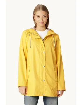 Ilse Jacobsen Classic Rain Jacket In Lemon Drop