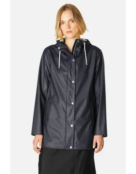 Ilse Jacobsen Classic Rain Jacket In Navy