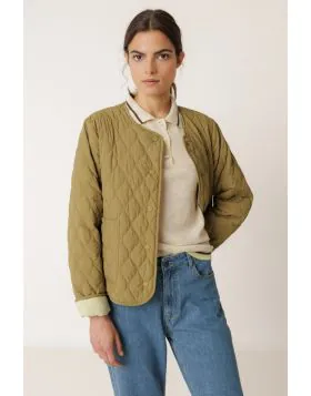 Indi and Cold Bomber Jacket In Khaki