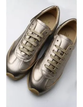 Go for a more than your average basic sneaker this season by Zeta. The Innox Sneaker is a fun sneaker in a metallic finish leather upper and a lace up closure. The flexi sole provides easy comfort Go for your favourite colour this season.