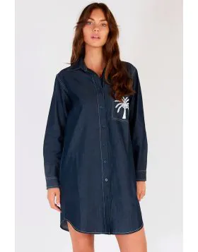 Itami Marseille Dress In Denim