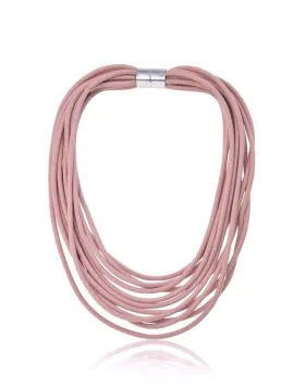 Jantan Cord Necklace In Pink