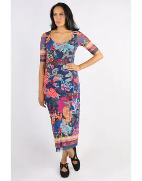 Johnny Was Maya Dreamer Midi Dress In Multi