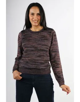 Shimmer Stripe Pullover In Multi By Jump