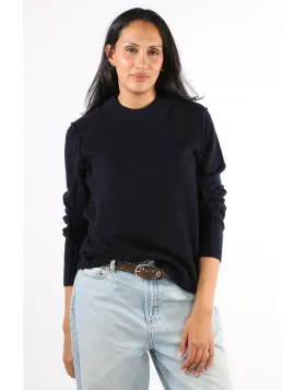 Knewe Panelled North Sweater In Ink