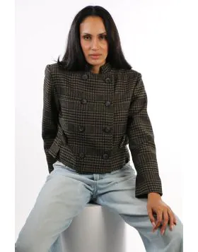 Knewe Soho Check Crop Jacket