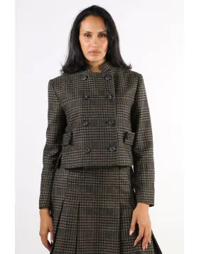 Knewe Soho Check Crop Jacket