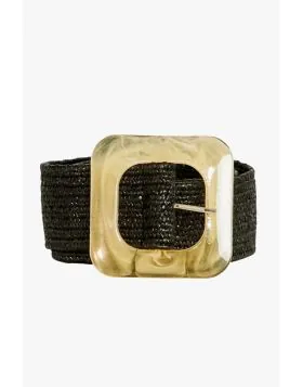 Ping Pong Lilli Stretch Resin Belt in Black