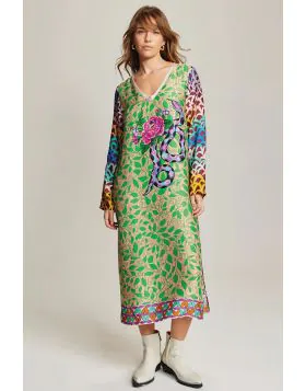 Me369 Violet Shipibo Dress In Multi