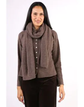 Mia Fratino Double wrap Scarf In Espresso