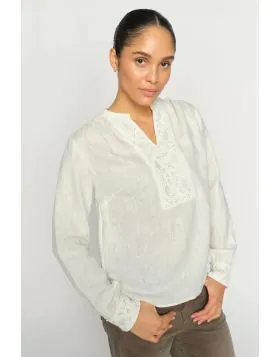 Mos Mosh Evanda Shirt In Ecru
