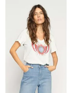 Mos Mosh Romi Gethi Glam Tee In Ecru