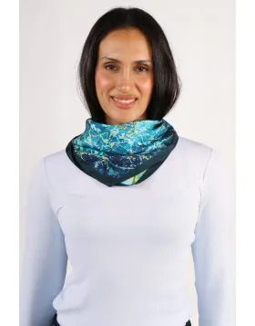 Namaskar Almond Blossom Square Scarf In Print
