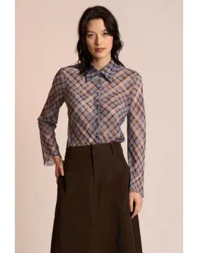 The Edgy Shirt by Neris is an elegant, elevated style crafted with a modern twist. Cut on the bias for a beautifully fluid drape, it features a classic collar and button up front. Raw edging at the hem and sleeves gives the shirt its signature attitude ba