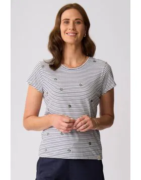 Charlie Jane Surfs Up Tee In Stripe