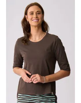 Charlie Jane Scarborough Tee Top In Chocolate