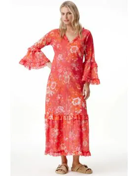 One Season Long Indi Cotton Dress In Rose