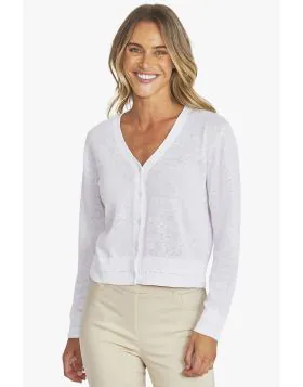 Ping pong Maisie Cardi In White