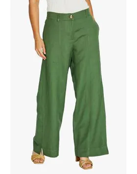 Ping Pong Elle Wide Leg Pant In Green