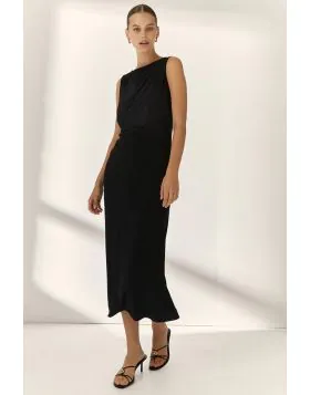 Paz Torras Sleeveless Knit Dress In Black