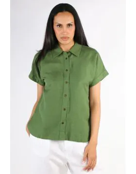 Ping Pong Remi Slouched Shirt In Green