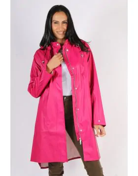 Ilse Jacobsen A Line Raincoat In Sangria