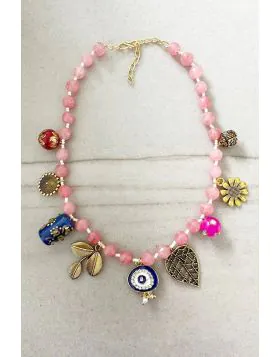 Palace De Soleil Boho Rosa Necklace In Multi