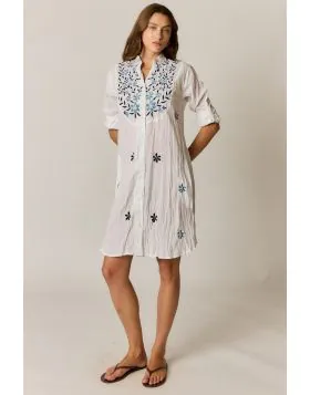 Rubyyaya Sasha Shirtmaker Dress In White