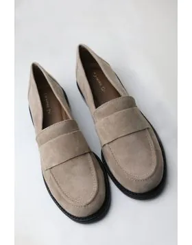 Classic Loafer In Beige Pony Skin By Sempre Di