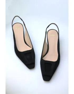 Slingback Ante Heels By Zinda In Black