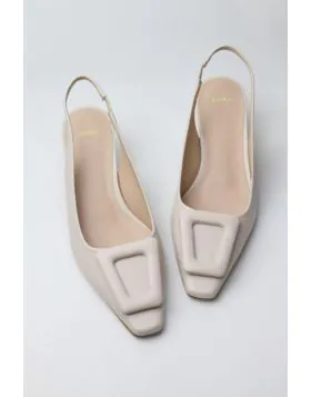 Slingback Cherie Heels By Zinda In Stone